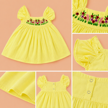 Cotton frock with embroidery