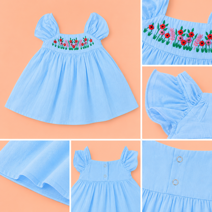 Cotton frock with embroidery