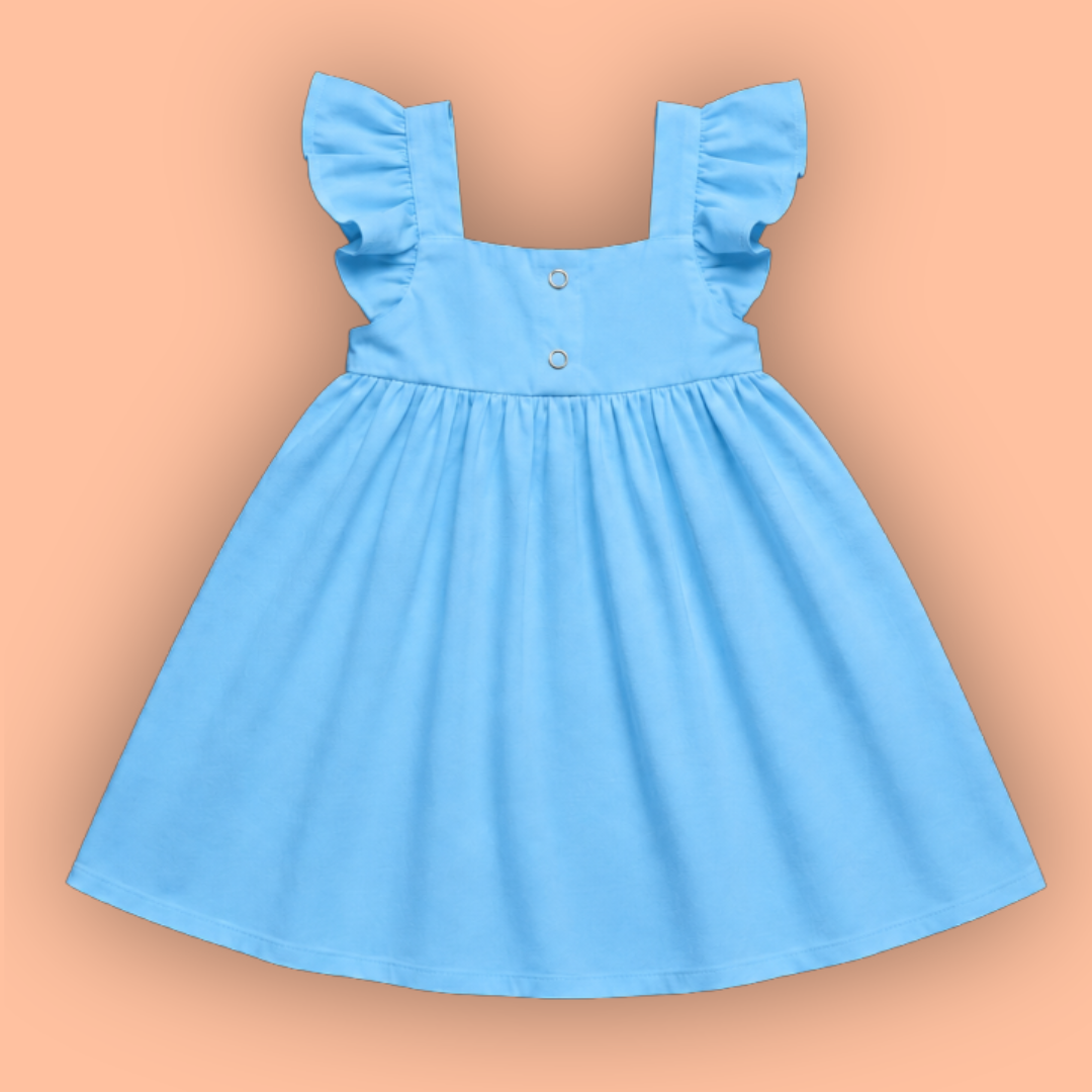 Cotton frock with embroidery