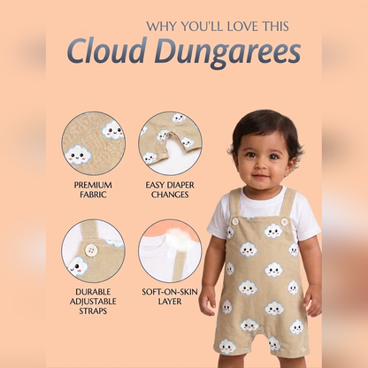 Happy Clouds 2-Piece Dungaree & tee