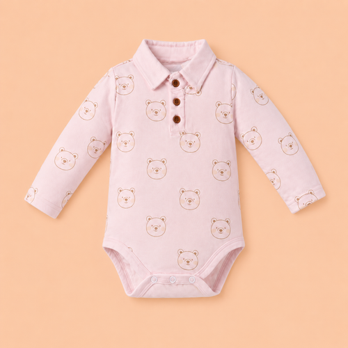 Teddy Face Collar Onesies