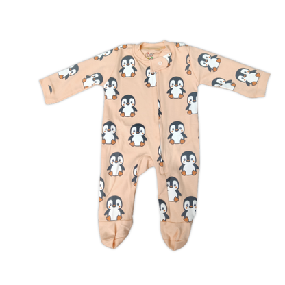 Penguin Romper with footies