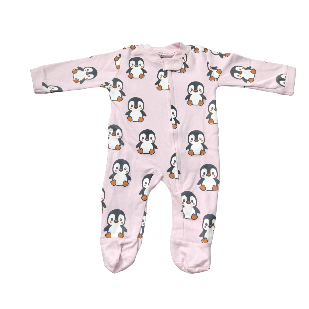 Penguin Romper with footies