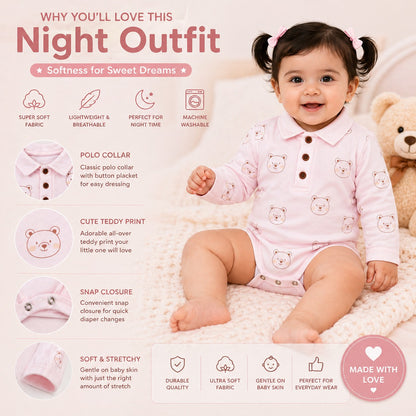 Teddy Face Collar Onesies